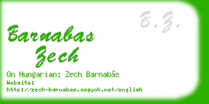 barnabas zech business card